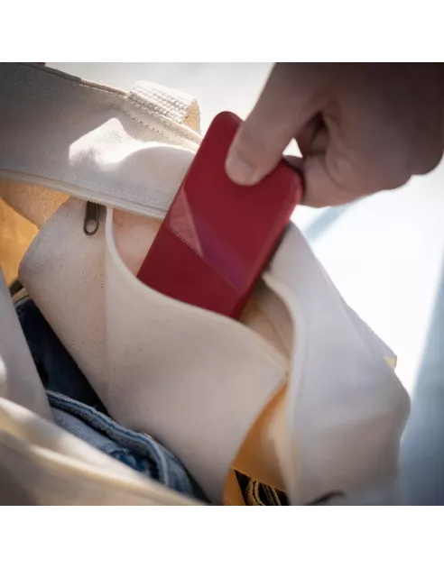 Bolsa de tela en algodón orgánico con motivos impresos de bicimad.