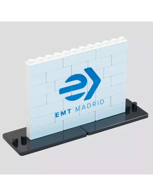 Puzle de construcción vertical de 27 piezas con doble peana.