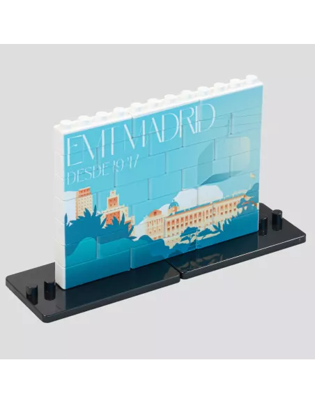 Puzle de construcción vertical de 27 piezas con doble peana.