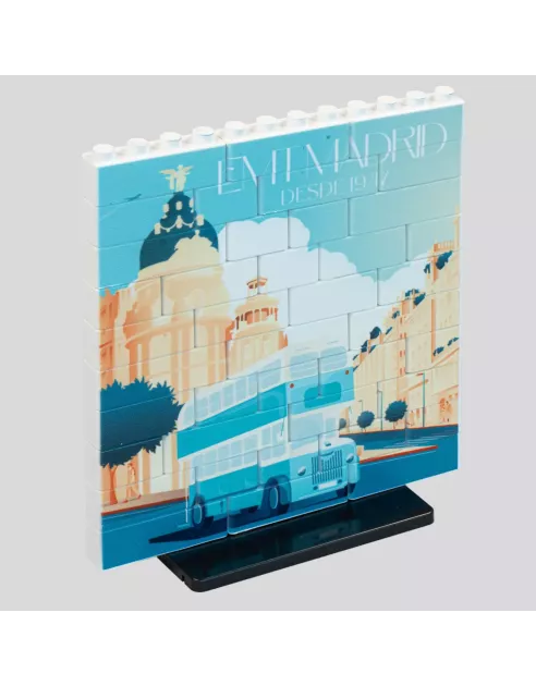 Puzle de construcción vertical de 40 piezas con doble peana