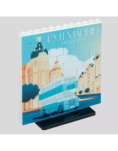 Puzle de construcción vertical de 40 piezas con doble peana