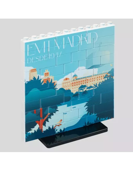 Puzle de construcción vertical de 40 piezas con doble peana