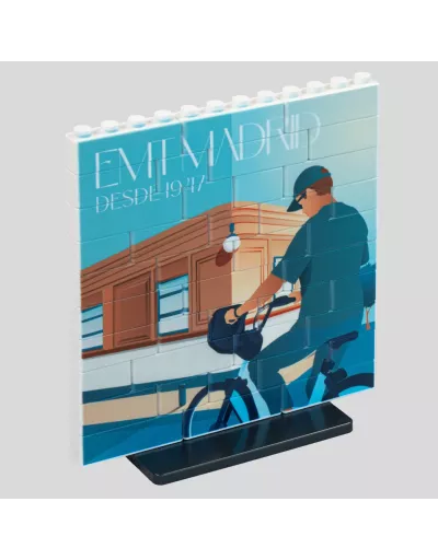 Puzle de construcción vertical de 40 piezas con doble peana