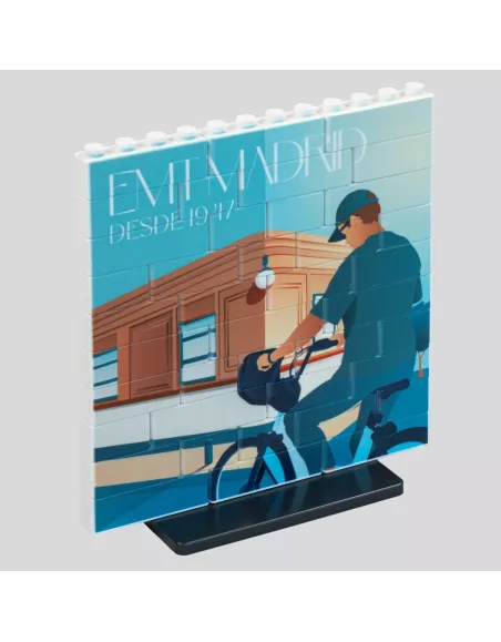 Puzle de construcción vertical de 40 piezas con doble peana