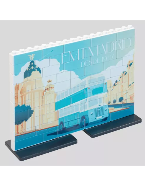 Puzle de construcción vertical de 60 piezas con doble peana