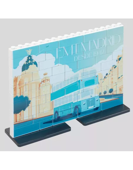 Puzle de construcción vertical de 60 piezas con doble peana