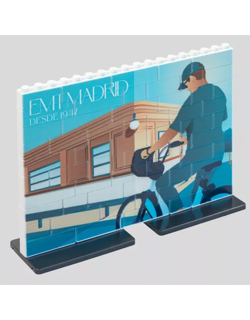 Puzle de construcción vertical de 60 piezas con doble peana