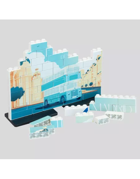 Puzle de construcción vertical de 60 piezas con doble peana