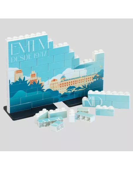 Puzle de construcción vertical de 60 piezas con doble peana