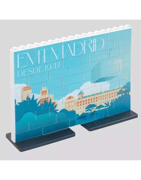 Puzle de construcción vertical de 60 piezas con doble peana